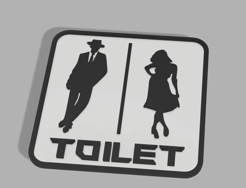 Toilet sign
