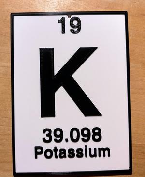K - Potassium | Spelements | Periodic Table of Elements Decor