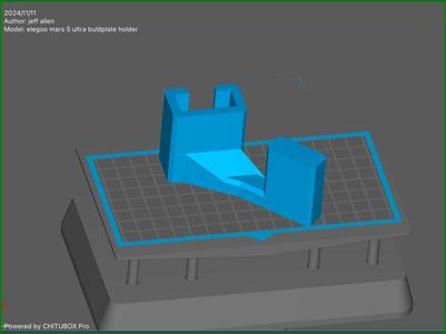 elegoo mars 5 ultra angled build plate holder 