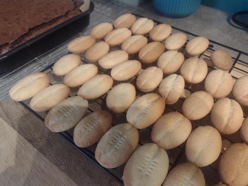 Rugby ball biscuit cutter