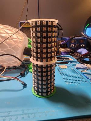 16x16 LED Matrix Support Ring for Cylinders 