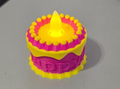 Birthday cake tealight