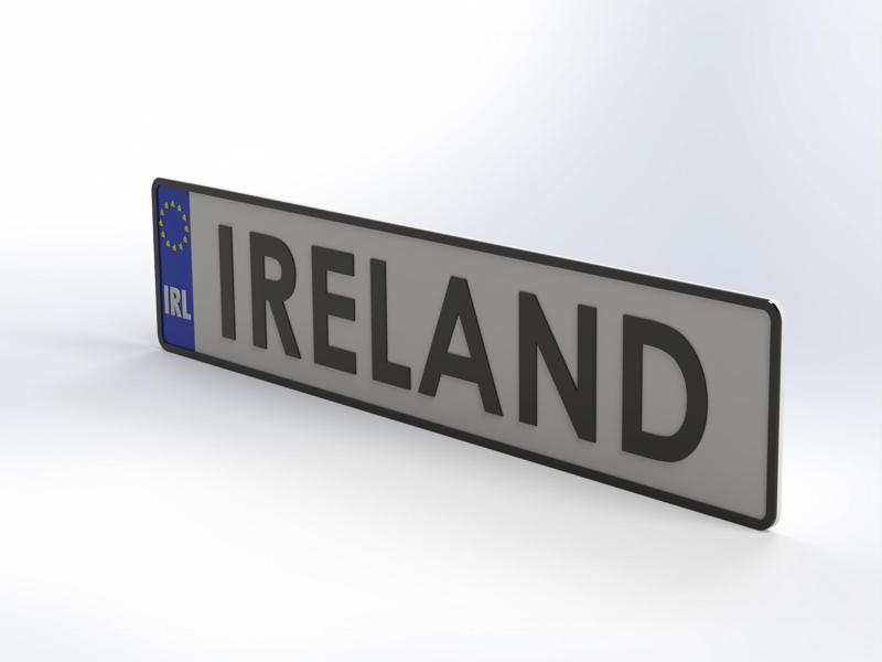 Irish License Plate (Replica)