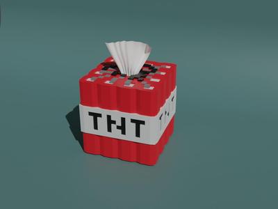 Minecraft TNT Tissue Box Cover