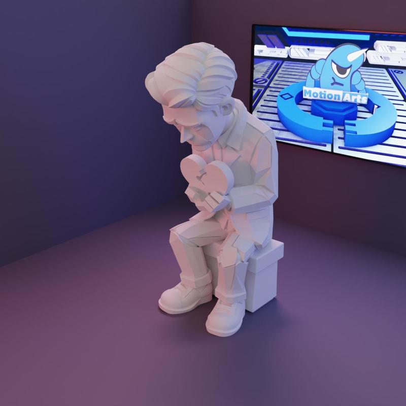 Homem coração partido.stl