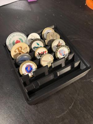 Gridfinity 2x2 Studded Golf Ball Marker Display