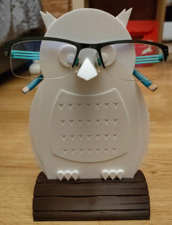 OWL ON BRANCH-Eyeglass stand