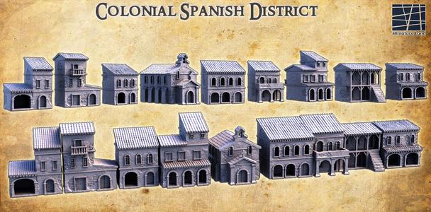 Colonial Spanish District - Tabletop Terrain - 28 MM