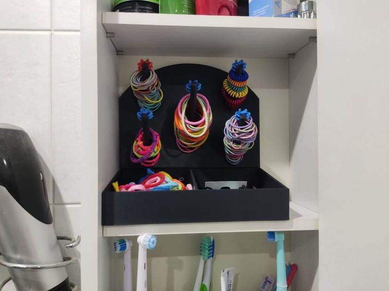 Hear rubber band organizer