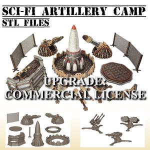 [Commercial License] Sci-fi Artillery Camp STL