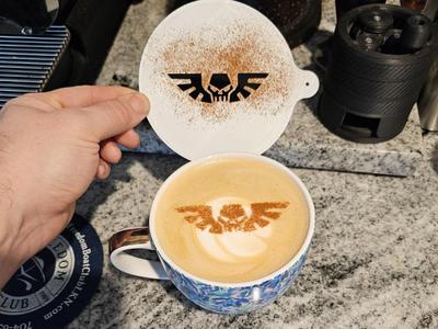 Perfect Warhammer Latte Art Stencil