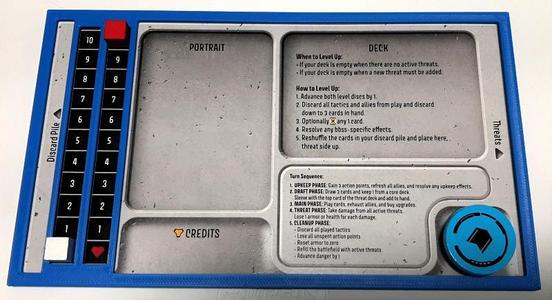 Player board overlay for Unstoppable board game