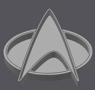 Star Trek TNG Com Badge Tray