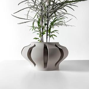 The Ariko Planter Pot with Drainage Tray & Stand Included: Modern and Unique Home Decor for Plants a