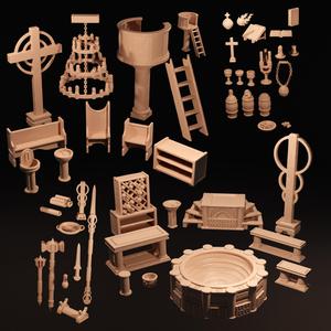 Church and Temple Objects and Props