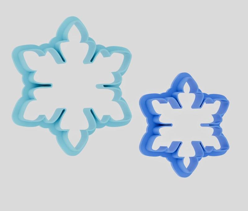 Snowflake Christmas cookie cutter two sizes!