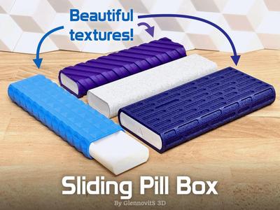 Sliding Pill Box (textured organizer for weekly medication)