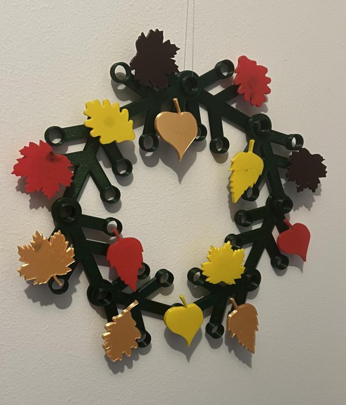 Giant Lego Wreath Autumn Leaf