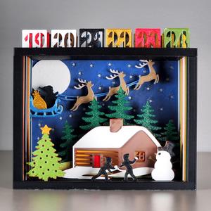 Christmas Scene Silhouette Advent Calendar
