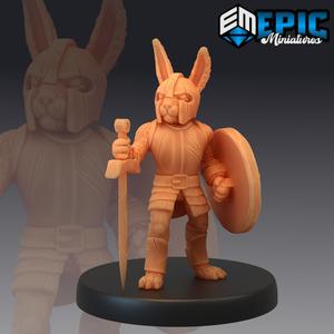 Bunny Knight / Rabbit Sword & Shield Warrior / Rodent Swordsman