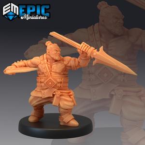 Bulky Dwarf Fighting / Dwarven Warrior / Male Mountain Encounter / Mystical Old Fighter