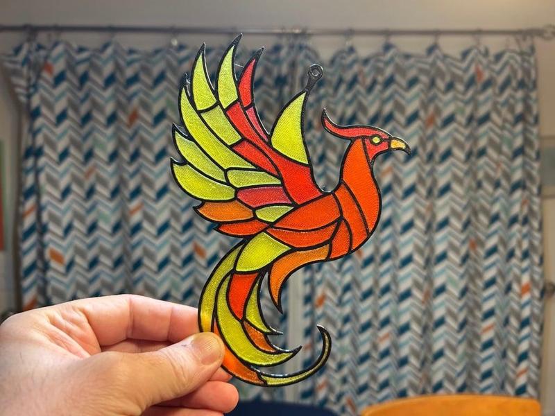 Stained Glass Phoenix (Bambu AMS)