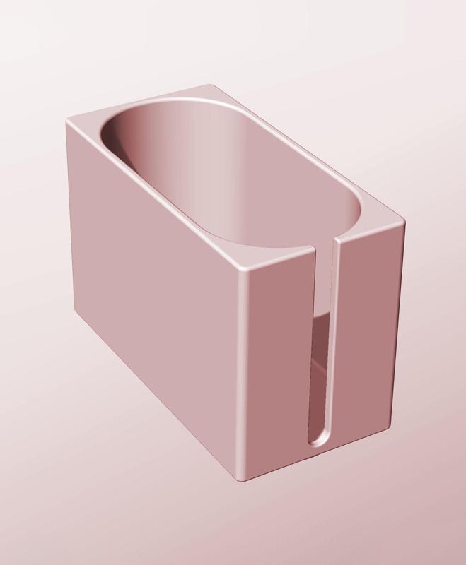 CX68-100-SS Stackable slotted bin box module for creative decor