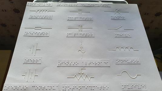 Tactile image: electronic symbols