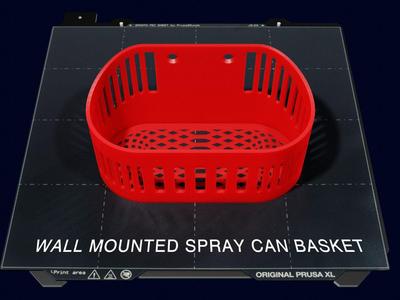 Wall Mounted Spray Can Basket