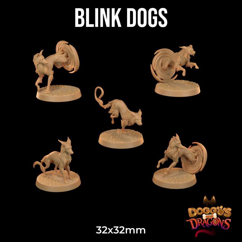 Blink Dogs | PRESUPPORTED | Doggos and Dragons