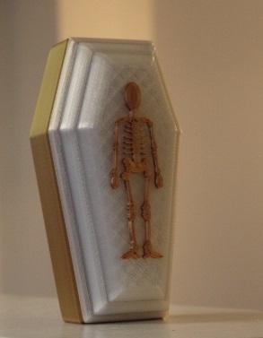 Coffin Candy Dish with Skelton