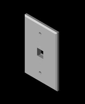 Ethernet Keystone Wall Plate v2.stl