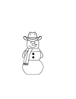 Cowboy Snowman Cookie Cutter