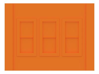 Scale Modular Building Overhung 1 over 1 Windows