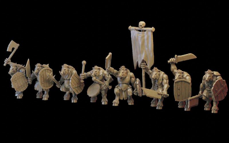 Boarc Warrior Miniatures (32mm, modular)