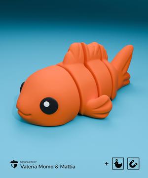 Cute Flexi Goldfish (Toy, Keych. & Magnet)