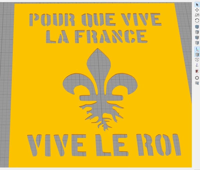 Pochoir/Stencil : Pour que Vive le France, Vive le Roi !