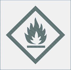 Flammable Symbol Stencil