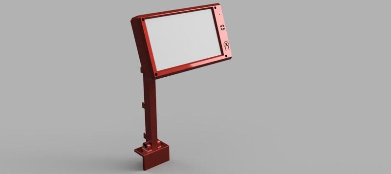 PanelDue 7i Railcore cover friendly mount