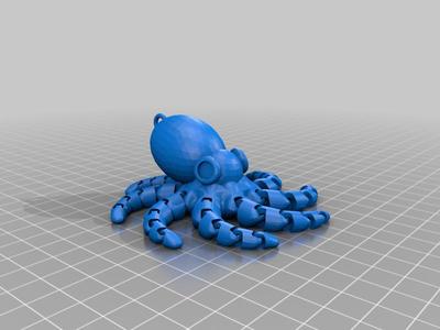 Mini Octopus Remix with realistic head with ring