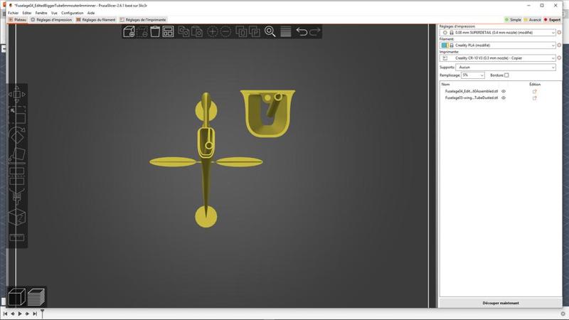 NuckingFuts LW-PLA Mod : elevator pushrod tube enlargement