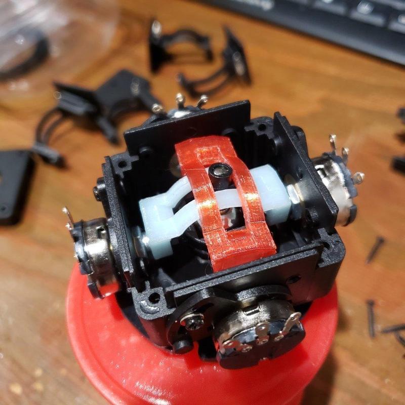 Joystick analog dual axis, adaptor for four potentiometers.