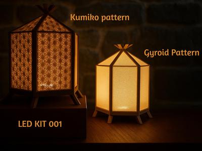 Gazebo Lamp – Kumiko & Gyroid Patterns - LEDKIT001