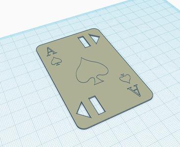 Ace of Spades Throwing Card