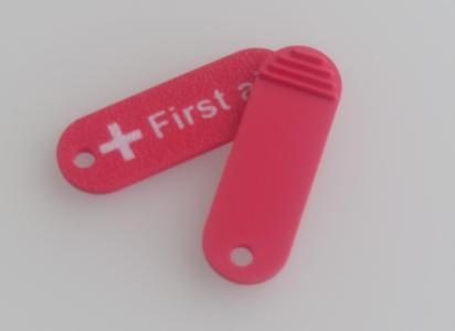 First aid backpack pocket marker