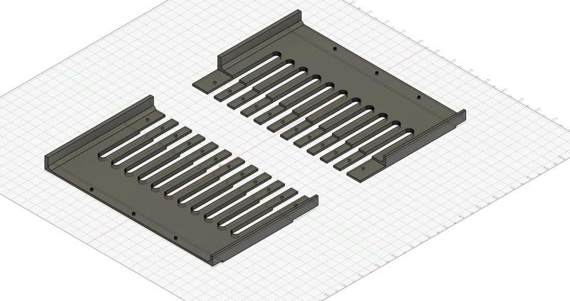 19" 1U Rack Mount Shelf - Split Middle part   