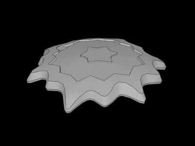 Lego Compatible (35032e.dat) Power Burst Shield  3.5 x  3.5 with Bar   