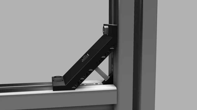 Internal Square + Bracket | 40mm Aluminium Profile Groove 8