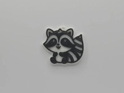 Cute Raccoon Keychain   