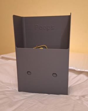 Poop rear trash can